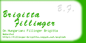 brigitta fillinger business card